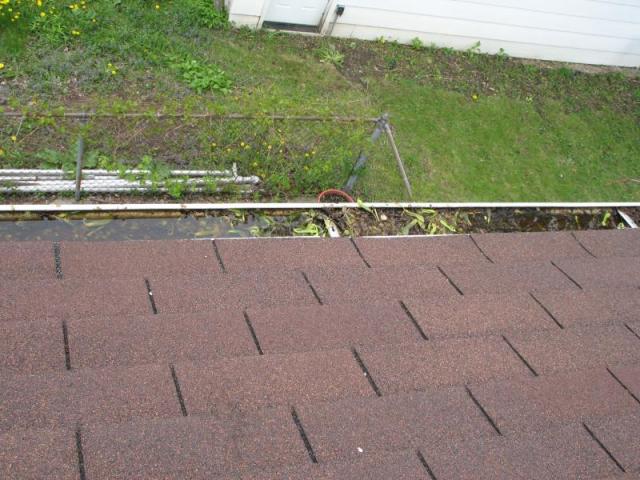 Gutters full of debris